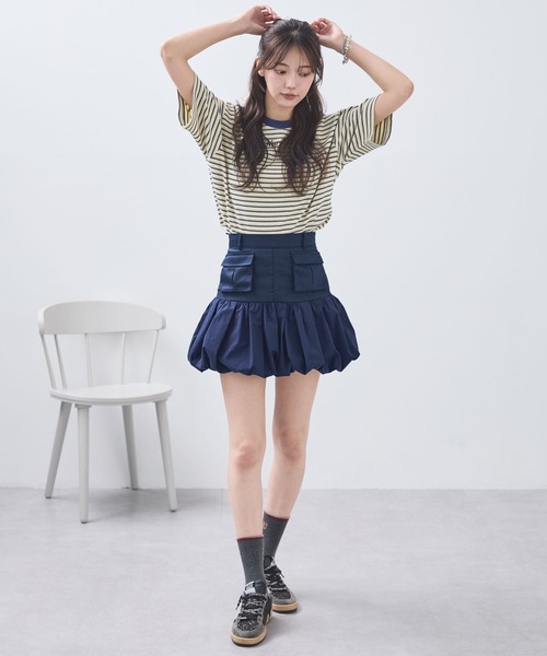 RGRG スカート 立体ポケット異素材バルーンミニスカート : ZOZOTOWN