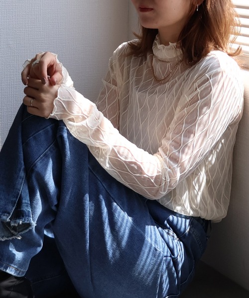 sin.ca tシャツ ハイネックメロウシアートップス レディース