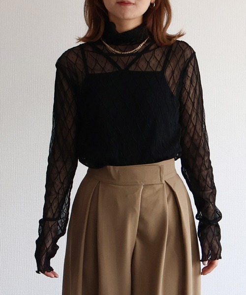 sin.ca tシャツ ハイネックメロウシアートップス レディース