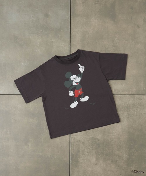 「MICKEY MOUSE」 半袖Tシャツ FREE オフホワイト レディース_画像3