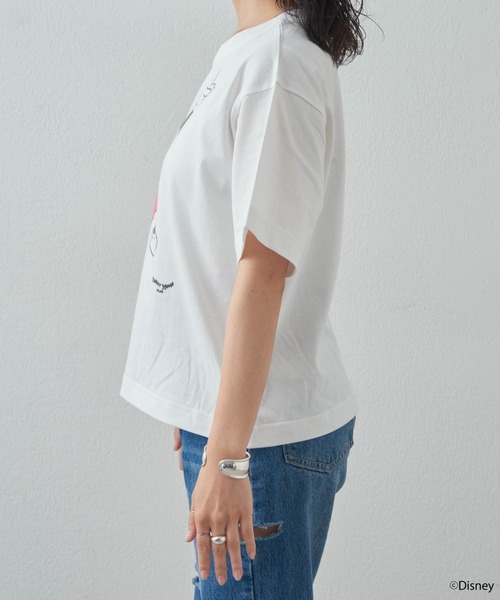 「MICKEY MOUSE」 半袖Tシャツ FREE オフホワイト レディース_画像7