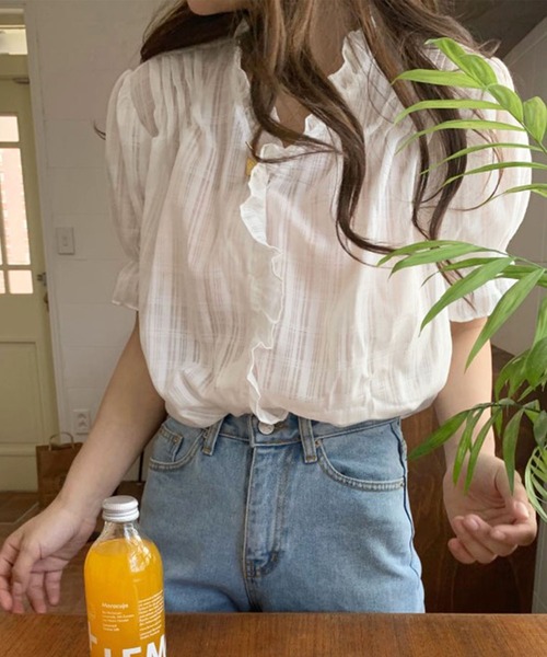 「GLAMOROUS JANE」 半袖ブラウス FREE ホワイト レディース_画像5