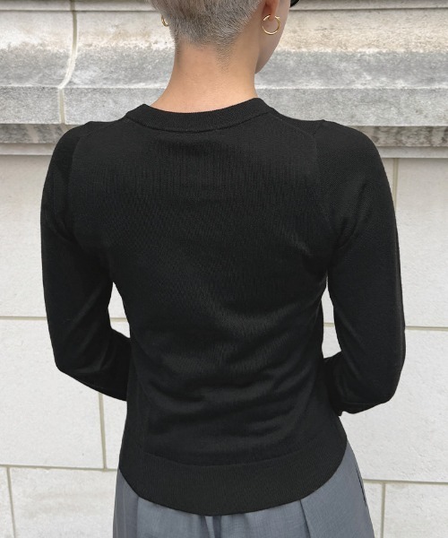 カーディガン ミルキータッチVネック（シルクカシミヤ） レディース  