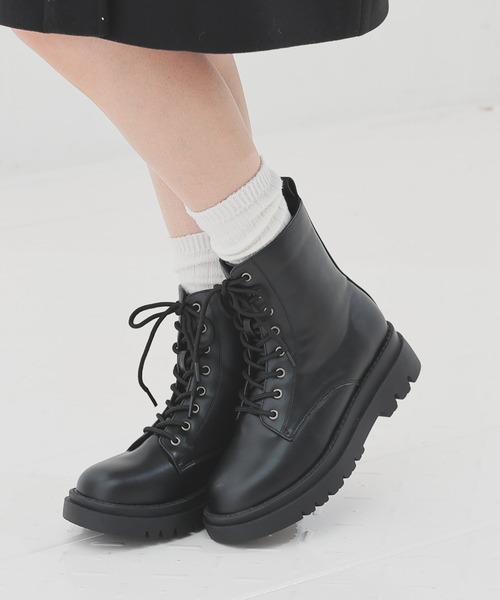 Honeys（ハニーズ） ブーツ 厚底レースアップブーツ レディース