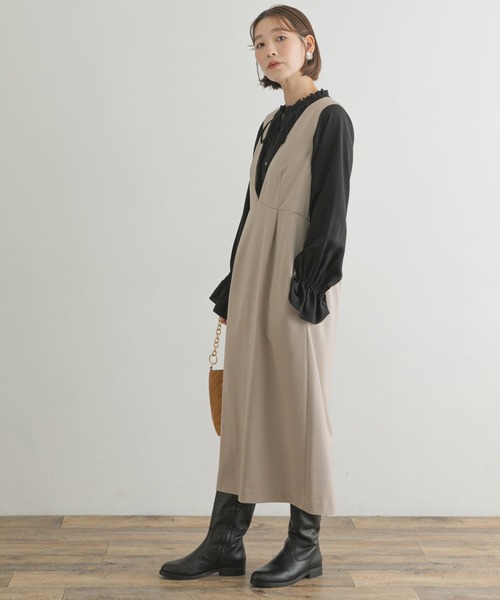 「F by ROSSO」 ノースリーブワンピース 36 ダークブラウン レディース_画像5