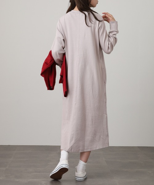 OMNES（オムネス） ワンピース ハニカムストレッチワッフル切り替え