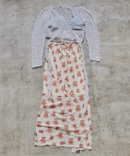 etre loin（エトルワン） ロング スカート Teddy bear tulle skirt