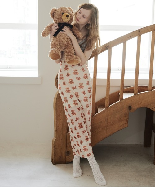 etre loin（エトルワン） ロング スカート Teddy bear tulle skirt