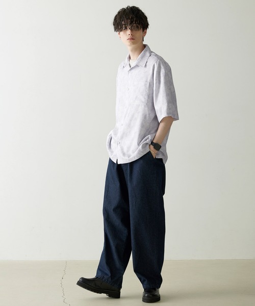 「Anchor Smith」 半袖シャツ M ベージュ メンズ_画像7