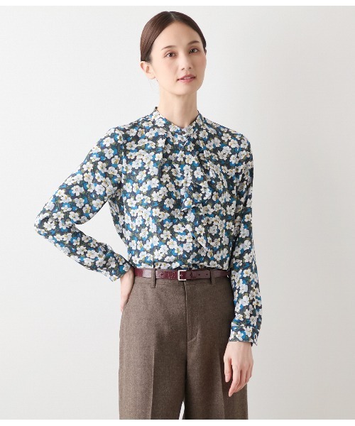NEWYORKER（ニューヨーカー） ブラウス シャツ ビオラフラワープリント