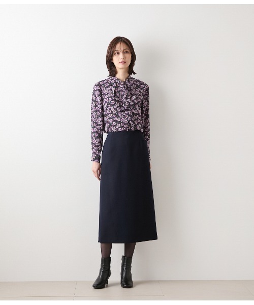 NEWYORKER（ニューヨーカー） ブラウス シャツ ビオラフラワープリント