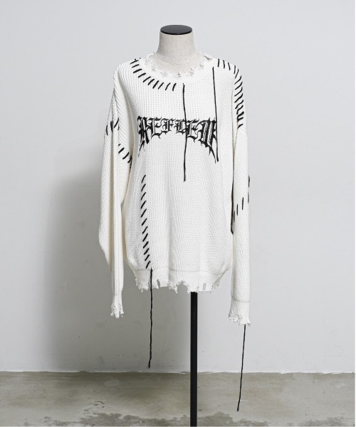 「REFLEM」 長袖ニット FREE ホワイト レディース_画像6