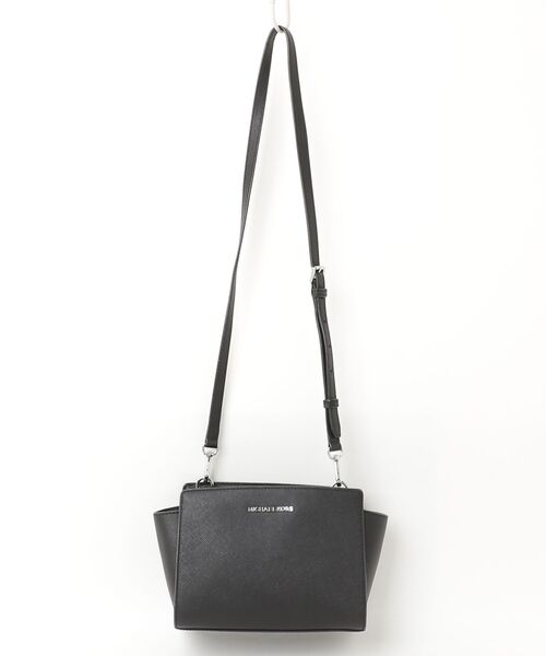 未使用に近い マイケルコース 2way ショルダーバッグ レザー メンズ　黒 マイケルコース MICHAEL KORS ブラック レザー ショルダーバッグ 斜