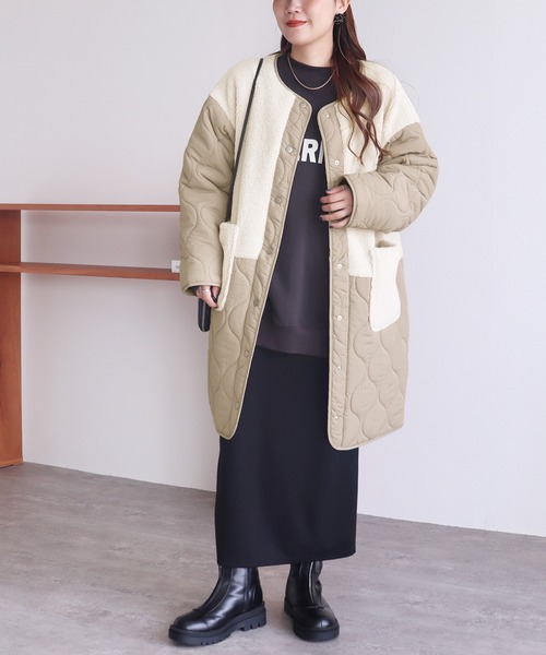 「reca」 コート M ベージュ レディース_画像5