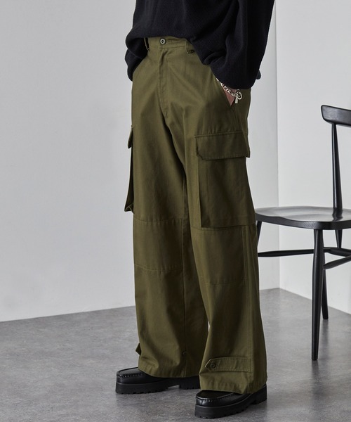 MONO-MART（モノマート） カーゴパンツ M オリーブ メンズ : ZOZOTOWN