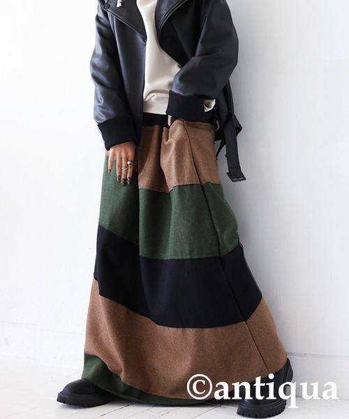 antiqua（アンティカ） ロングスカート FREE ブラック系その他