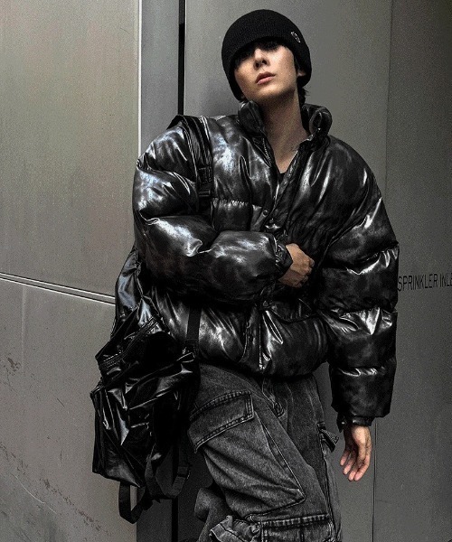 COSYHARU（コシハル） ダウンジャケット ダウン メタルカラーセミ