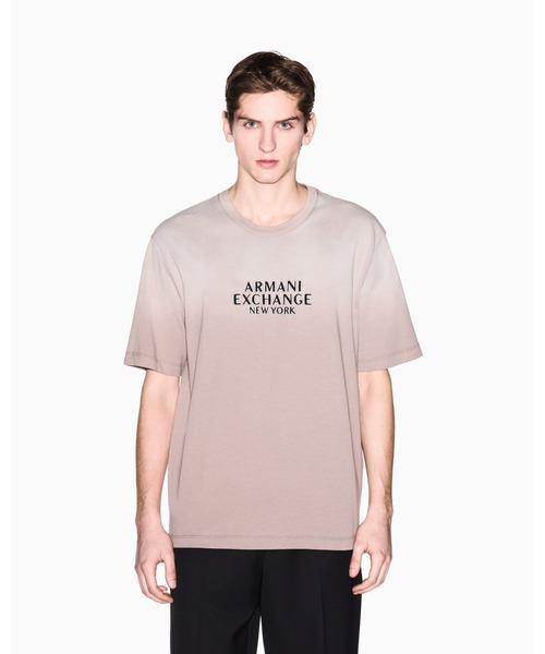 tシャツ 「A|X アルマーニ エクスチェンジ」AXロゴ グラデーション 半袖クルーネックTシャツ/REGULAR+ メンズ