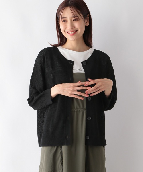 「GLOBAL WORK」 ニットカーディガン MEDIUM アイボリー レディース_画像8