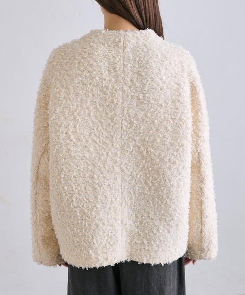 pual ce cin 「PUAL CE CIN」 ツイードジャケット FREE ブラック