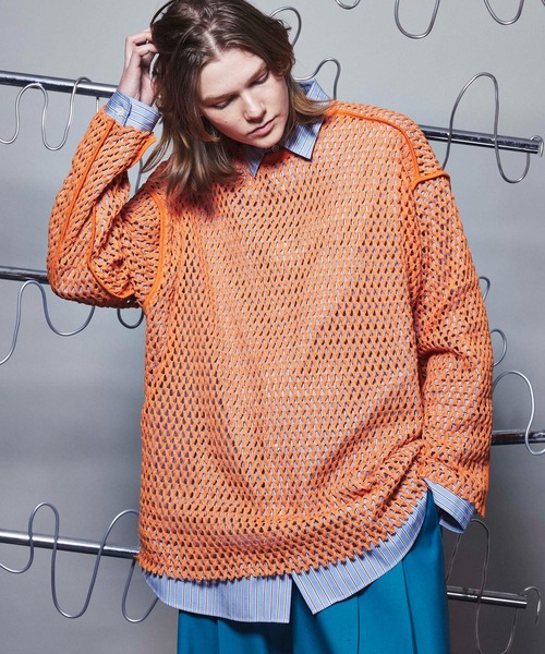 「MAISON SPECIAL」 長袖ニット 1 ホワイト メンズの画像3