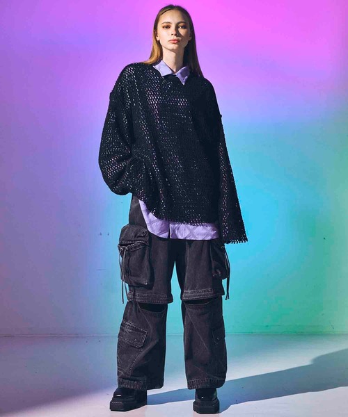 「MAISON SPECIAL」 長袖ニット 1 ホワイト メンズの画像5