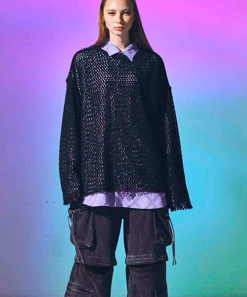 「MAISON SPECIAL」 長袖ニット 1 ホワイト メンズの画像7