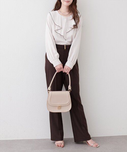 natural couture ブラウス シャツ フロントフリルブラウス レディース