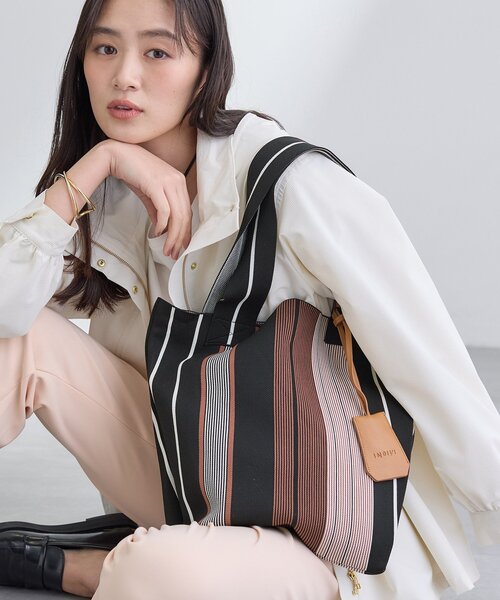 INDIVI（インディヴィ） トートバッグ 「WEB限定カラー／A4収納」柄