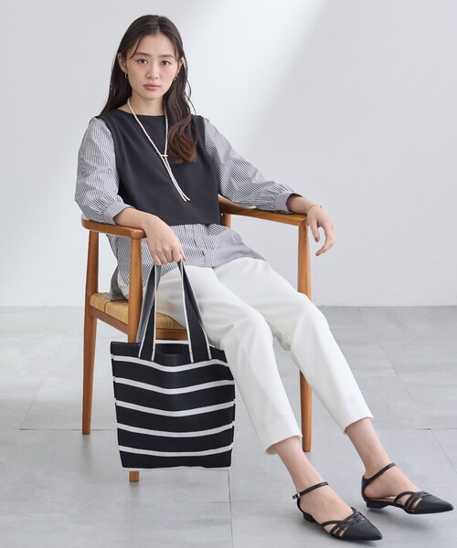 INDIVI（インディヴィ） トートバッグ 「WEB限定カラー／A4収納」柄