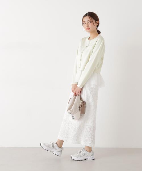 ANDREA &amp; Co. シアーリブニット ホワイト 24年製 アンドレア ヘンリーネックシアーリブニット｜OUTLET / アウトレット