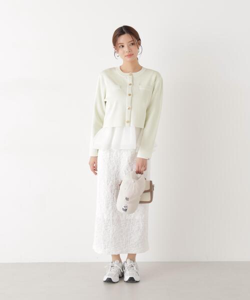 ニット セーター 「ａ」シアーペプラムリブニット / 1216179200 レディースの画像