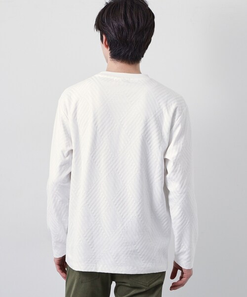 THE SHOP TK tシャツ 「長く愛せる、定番ロンT」リンクスジャカード