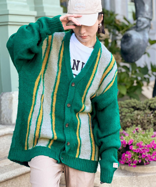 「Java」 ニットカーディガン X-LARGE アイボリー レディース_画像3