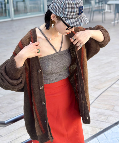 「Java」 ニットカーディガン X-LARGE アイボリー レディース_画像5