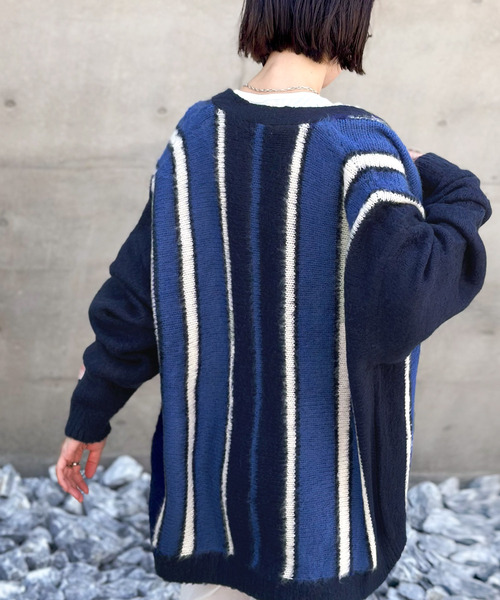 「Java」 ニットカーディガン X-LARGE アイボリー レディース_画像9