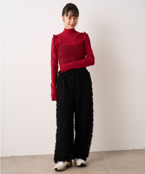 「emmi」 イージーパンツ 1 ブラック レディース_画像7