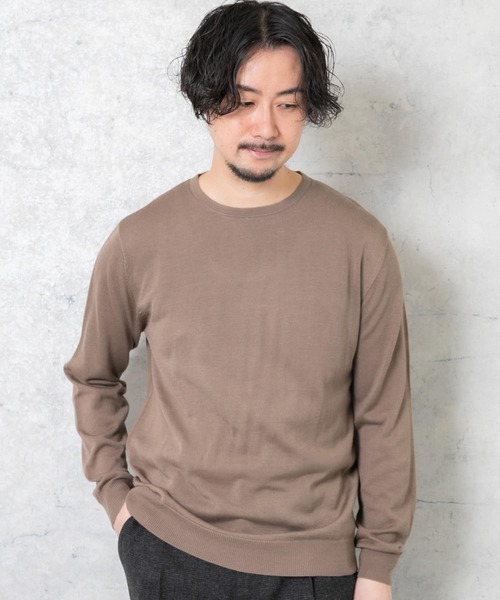 「URBAN RESEARCH ROSSO MEN」 長袖ニット LARGE グレー メンズ_画像2