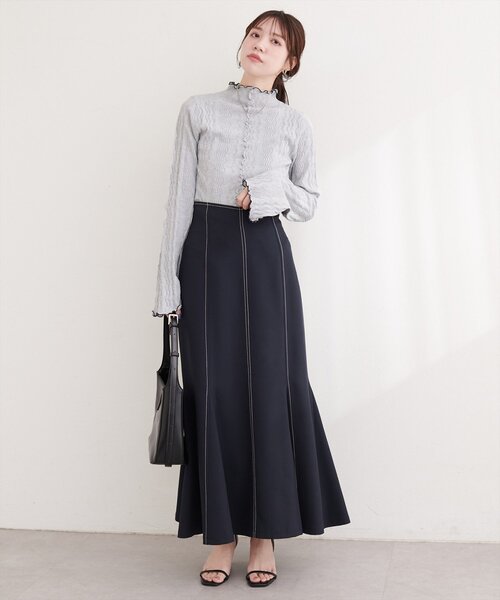 シンプル プチ ハイネックニット natural couture  黒 新品 natural couture - natural couture プチハイメローニット オフ