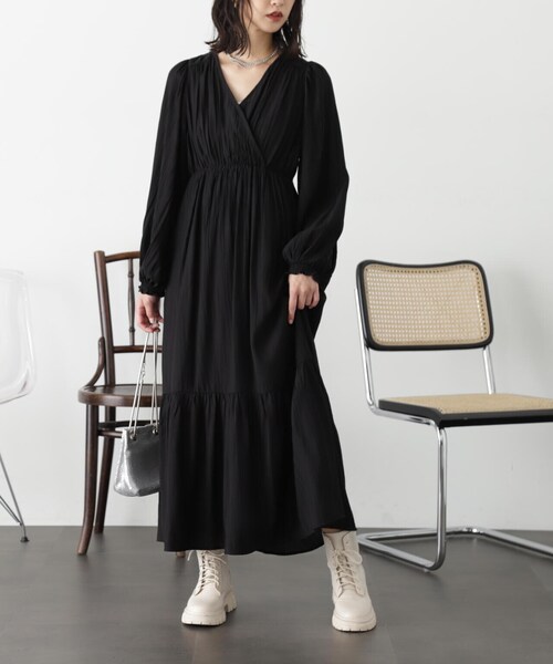 「FREE'S MART」 長袖ワンピース MEDIUM グリーン レディース_画像5