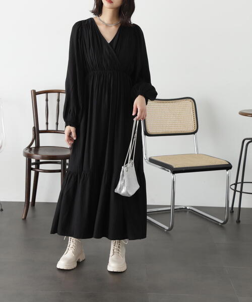 「FREE'S MART」 長袖ワンピース MEDIUM グリーン レディース_画像7