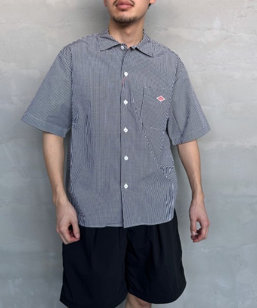 「DANTON」 半袖シャツ 38 ブラック レディース_画像4