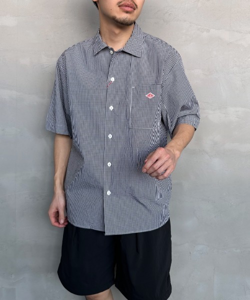 「DANTON」 半袖シャツ 38 ブラック レディース_画像5