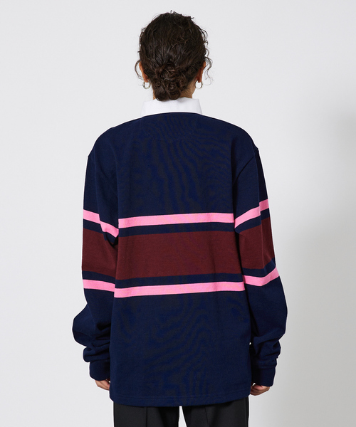 「Barbarian」 長袖ポロシャツ M ブラウン メンズ_画像5