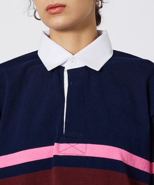 「Barbarian」 長袖ポロシャツ M ブラウン メンズ_画像6