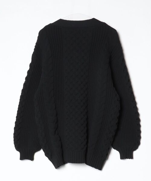 「ADAM ET ROPE'」 ニットカーディガン M ブラック レディース_画像2