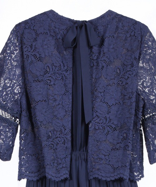 「DRESS PLUS」 7分袖ワンピース - パープル レディース_画像9