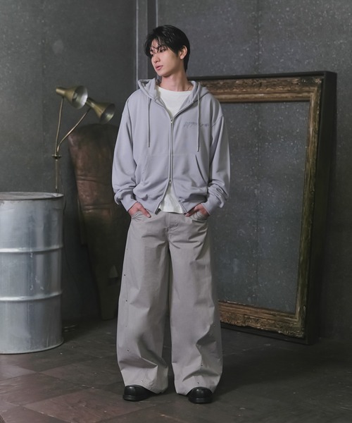 Confirm（コンファーム） ワイドパンツ パンツ Peach Brushed Studded