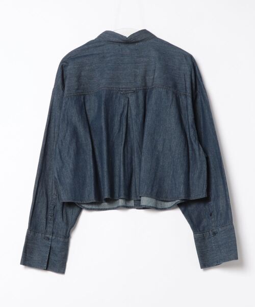 「Mila Owen」 長袖シャツ 0 ネイビー レディース_画像4