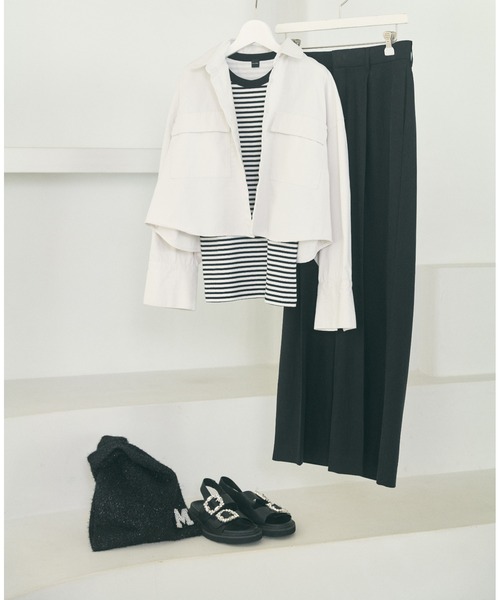 「Mila Owen」 長袖シャツ 0 ネイビー レディース_画像9